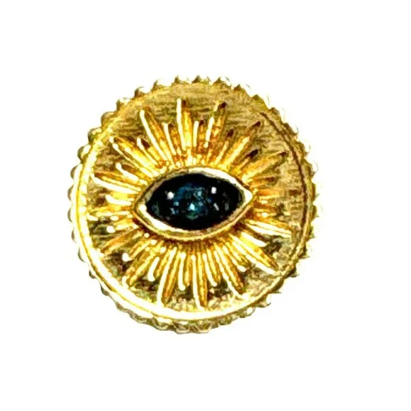 Rarities Blue Diamond 0.15ct Gold-Plated Sterling Silver Evil Eye Earrings